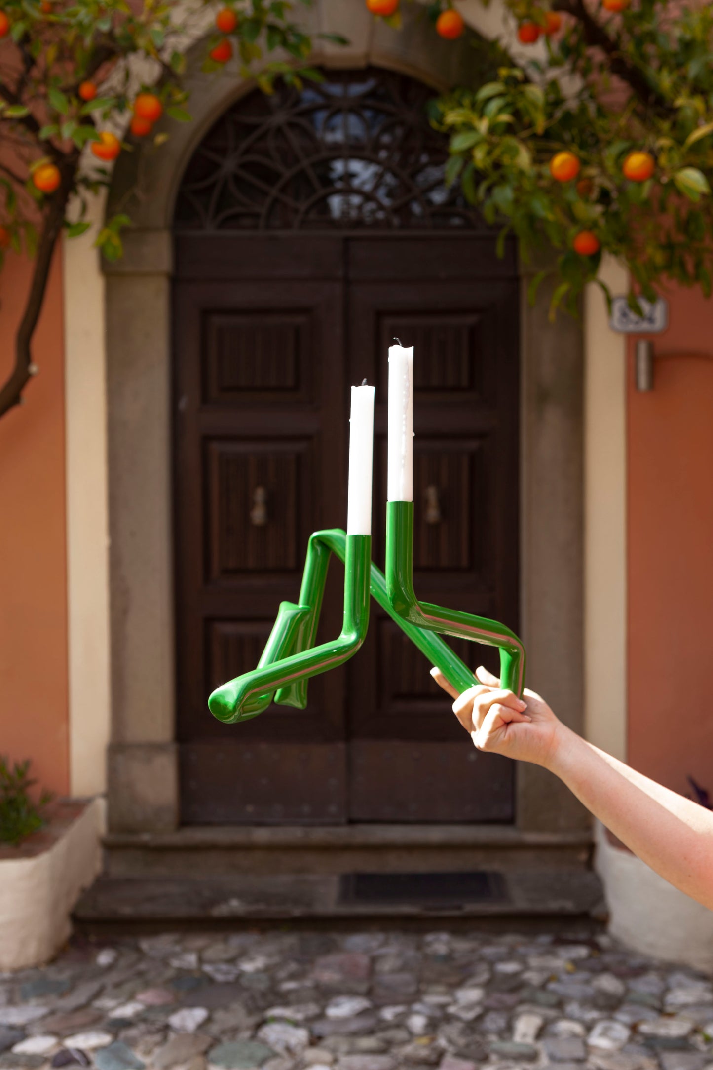 Bucatini candle holder (Grass green)