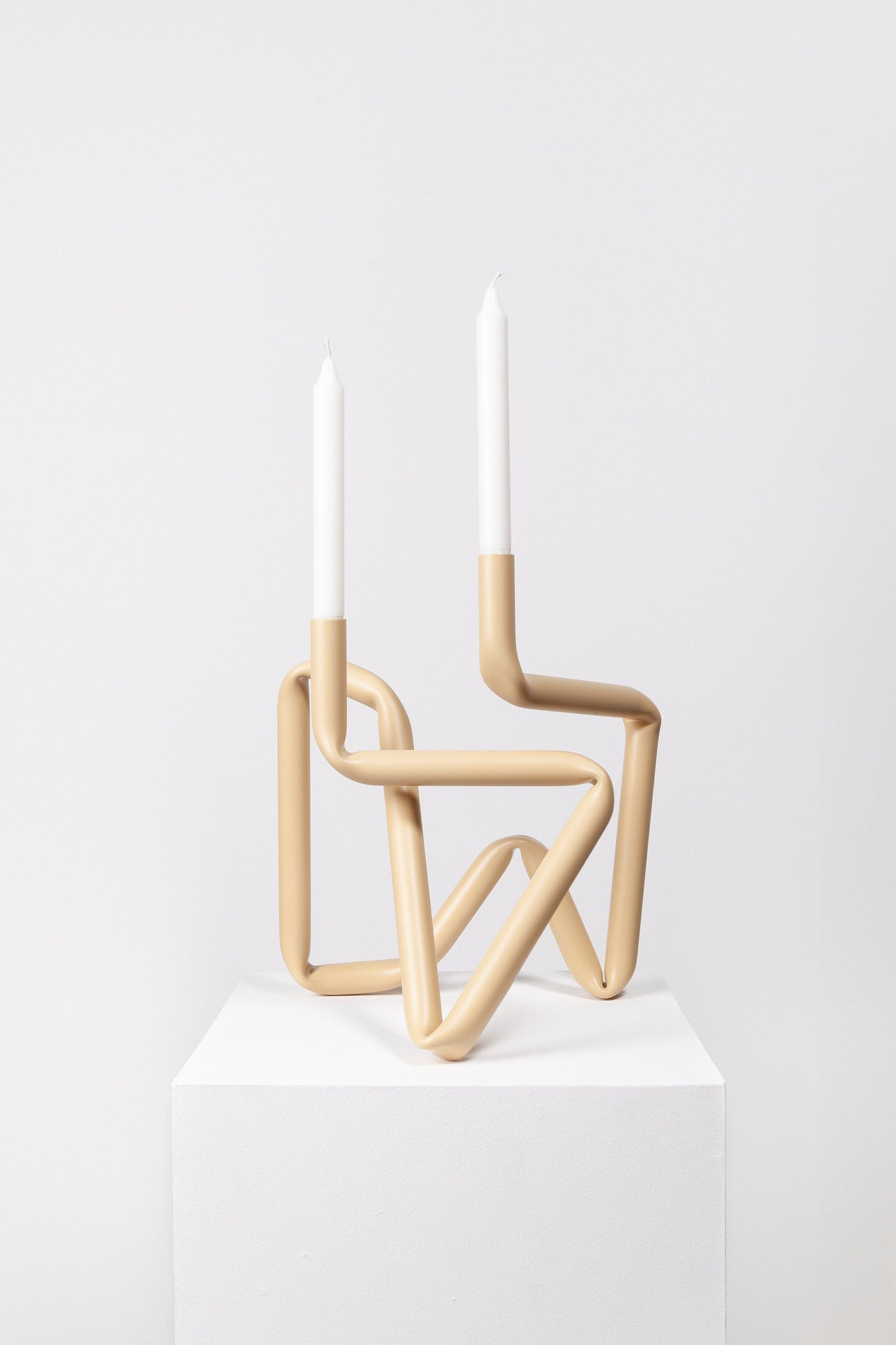 Bucati candle holder (Beige, matte)