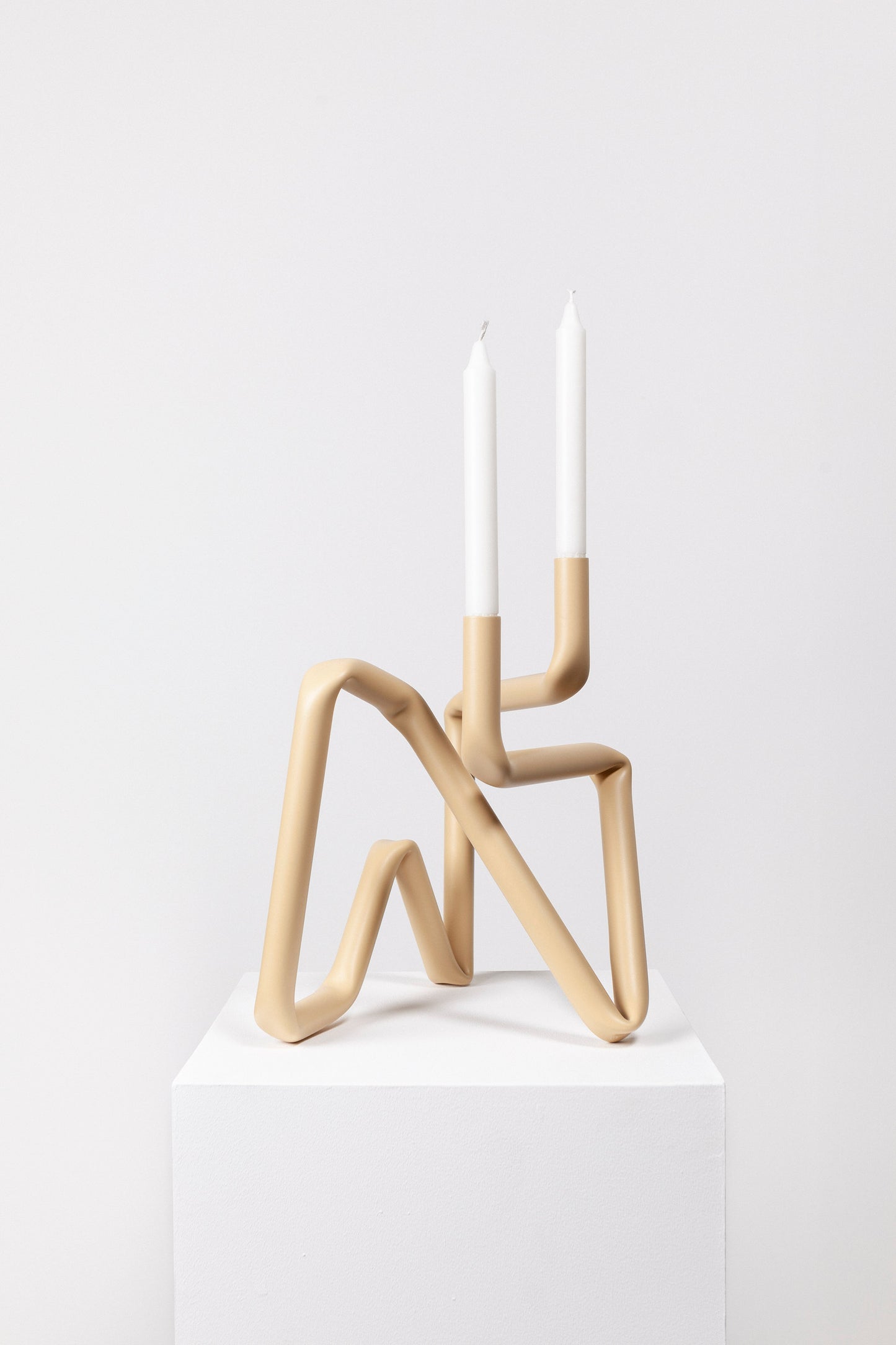 Bucati candle holder (Beige, matte)