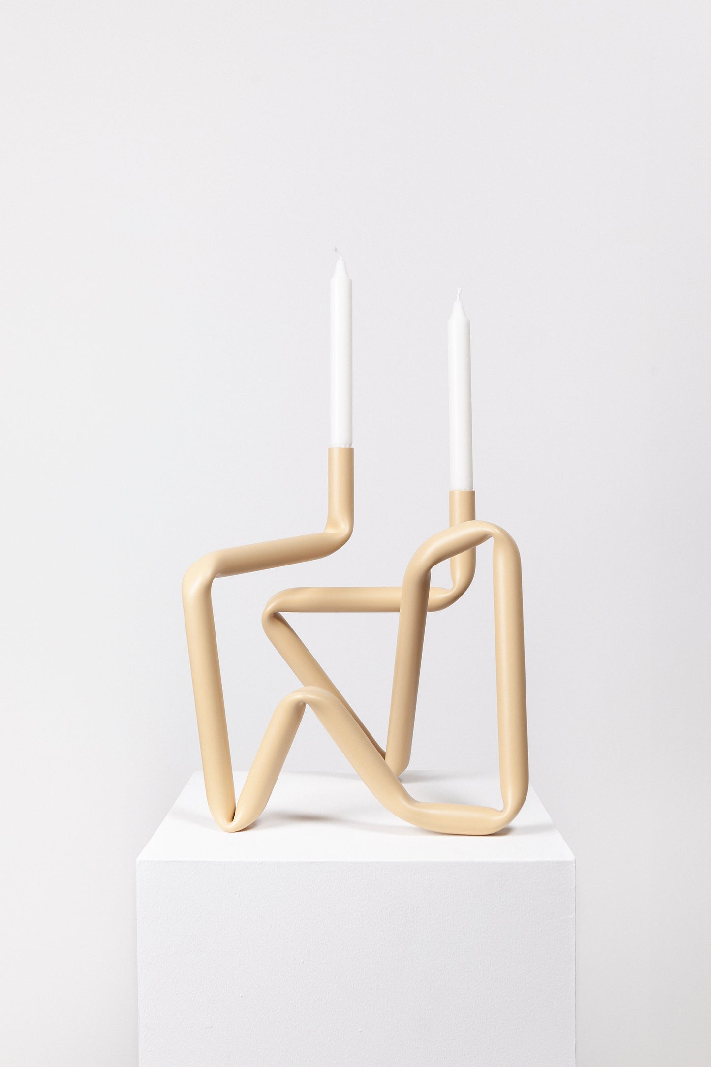 Bucati candle holder (Beige, matte)