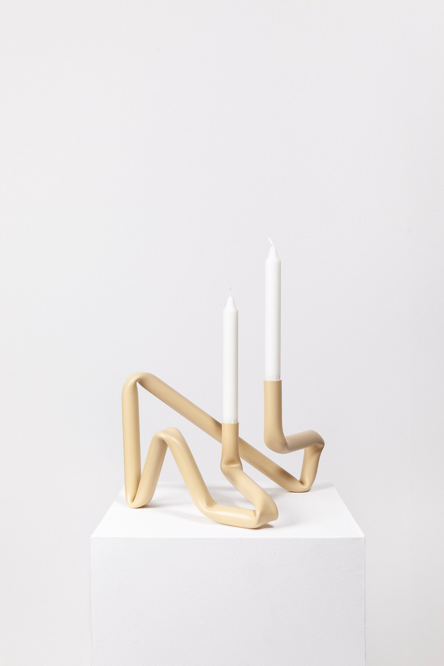 Bucatini candle holder (Beige)