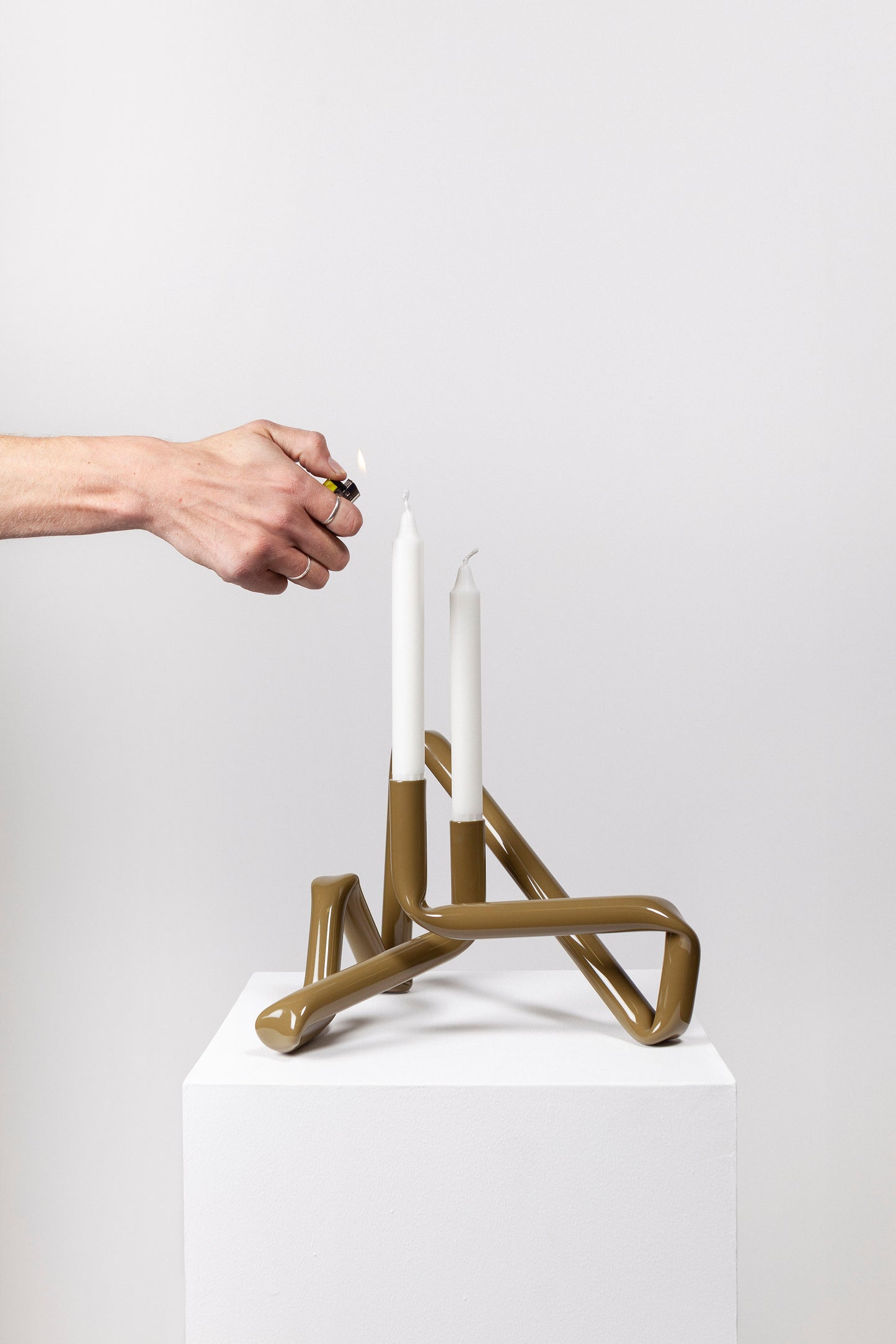 Bucatini candle holder (Green)