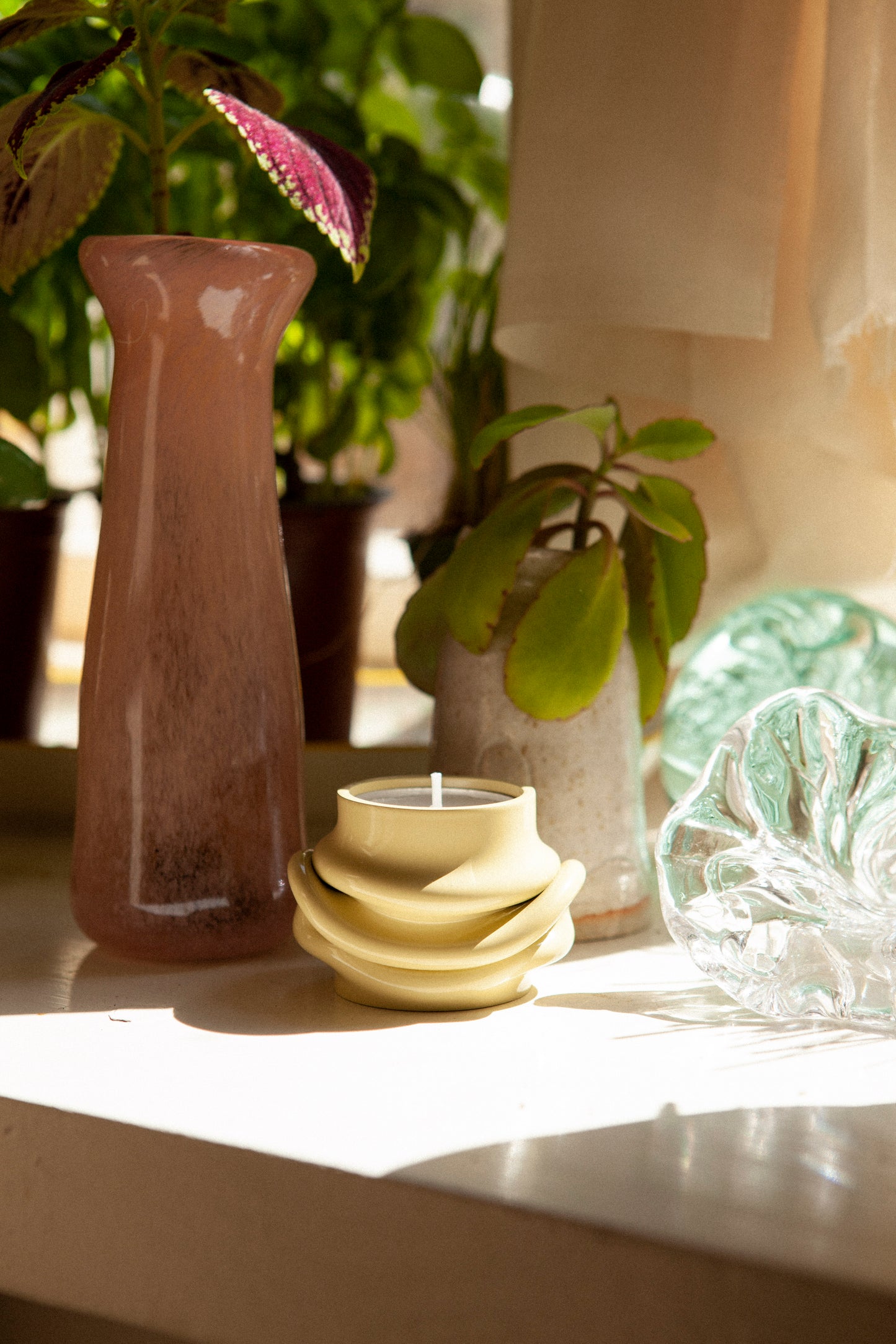 Mondo tea light holder (pale green)