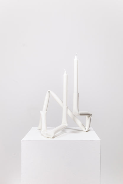 Bucatini candle holder (White)