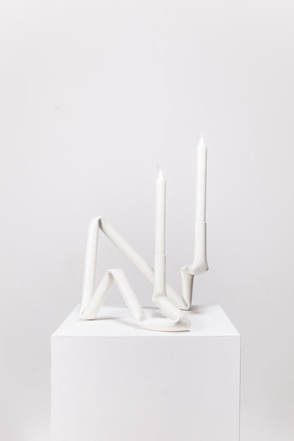 Bucatini candle holder (White)