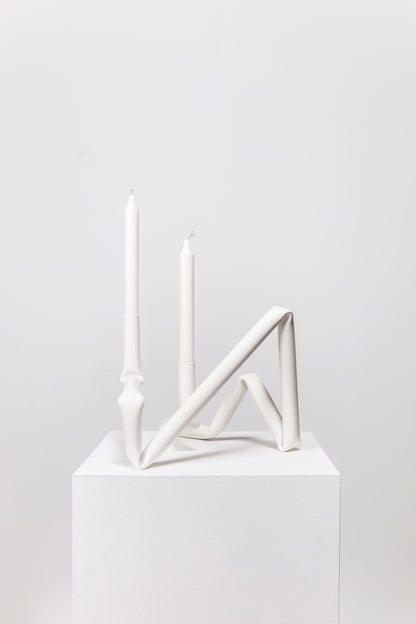 Bucatini candle holder (White)