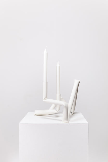 Bucatini candle holder (White)
