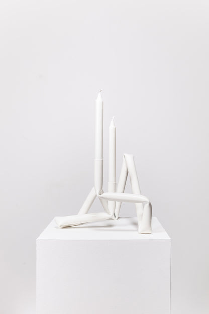 Bucatini candle holder (White)