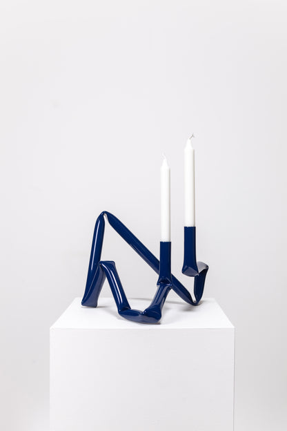 Bucatini candle holder (Midnight blue)