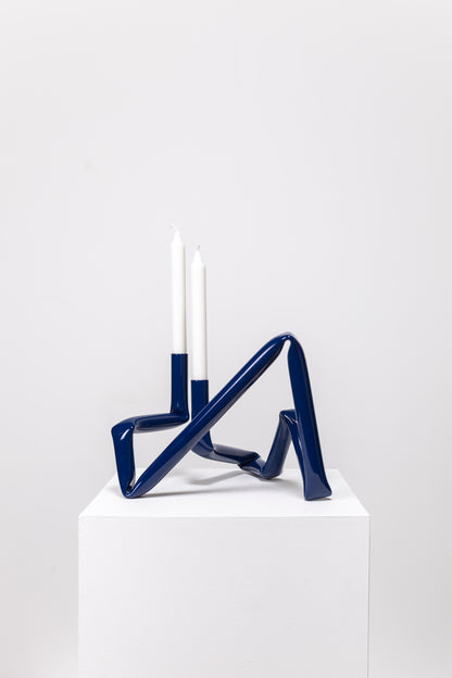Bucatini candle holder (Midnight blue)
