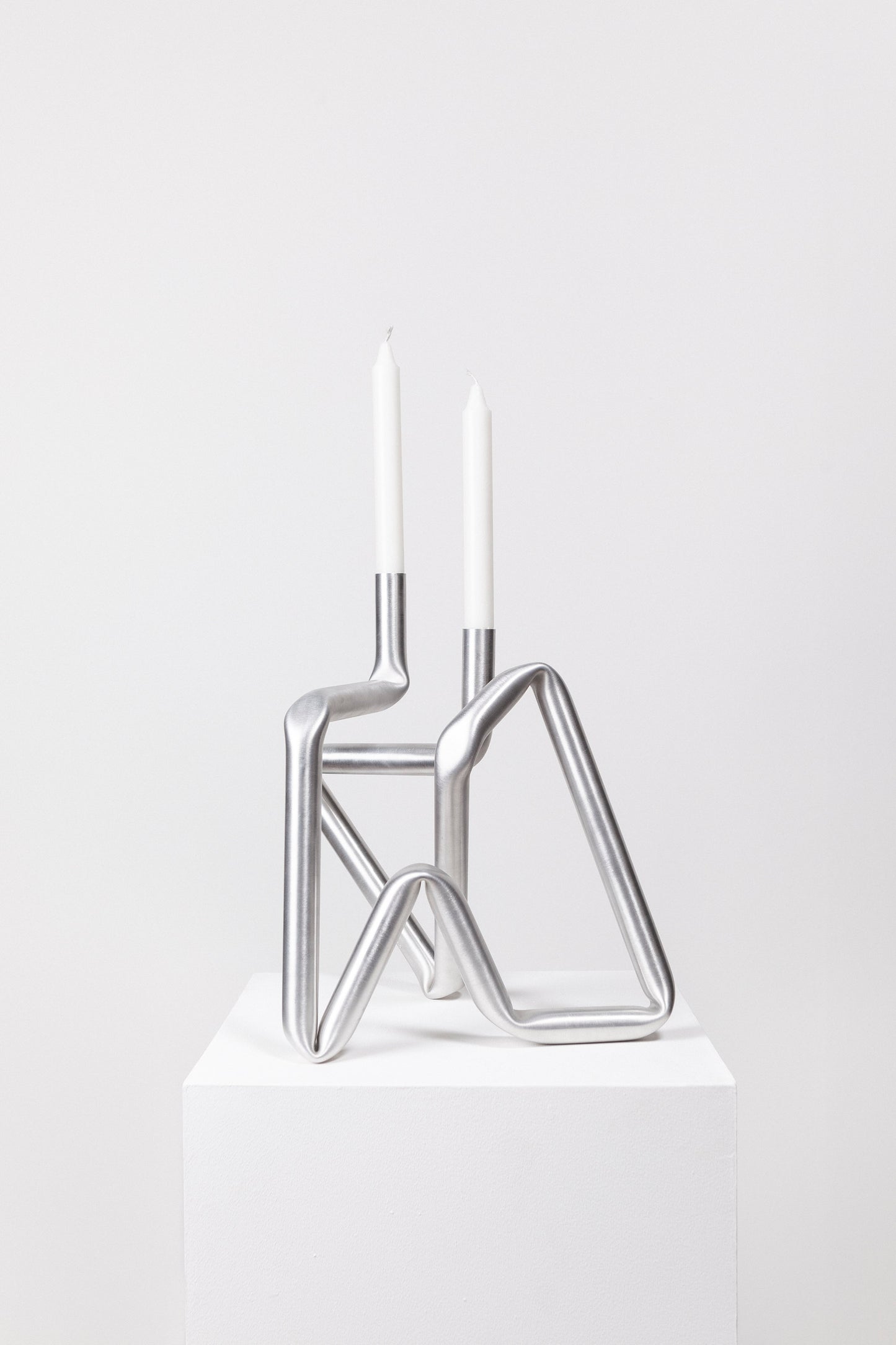 Bucati candle holder (Brushed aluminium)