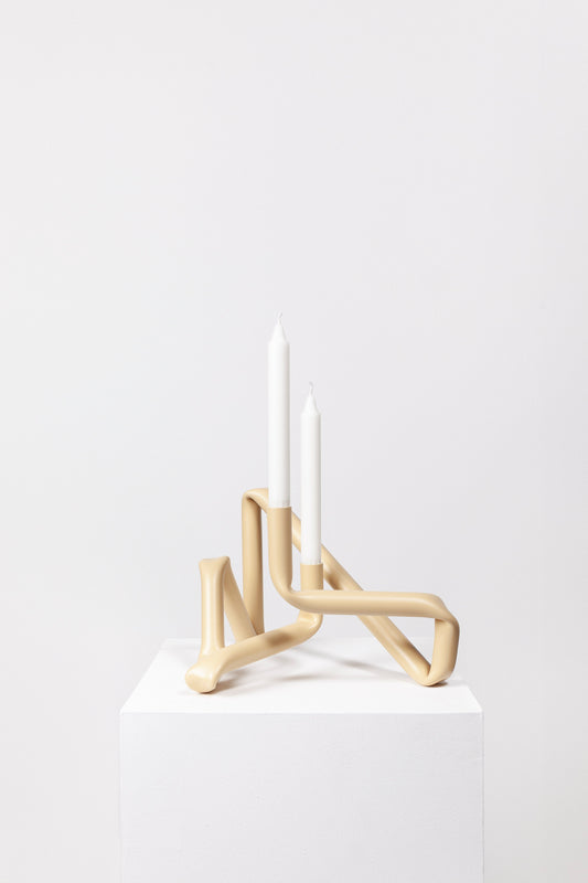 Bucatini candle holder (Beige)