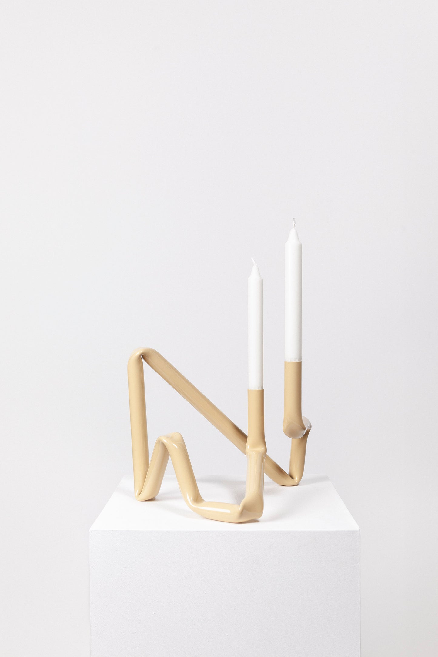 Bucatini candle holder (Beige)