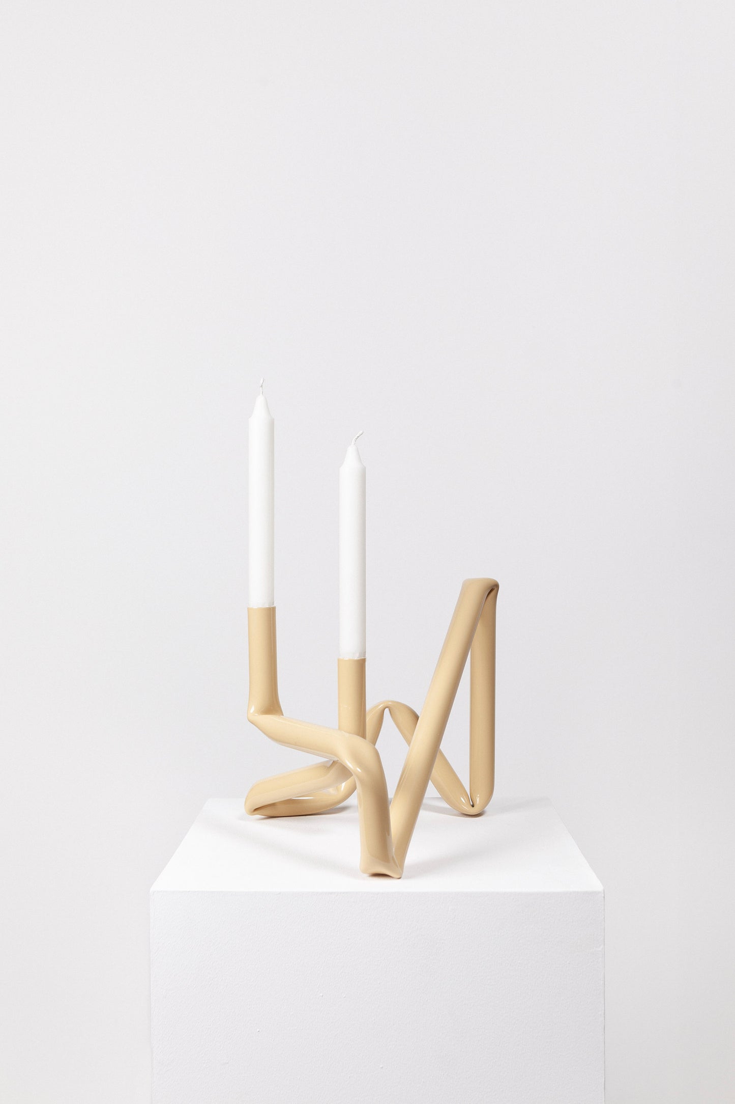 Bucatini candle holder (Beige)