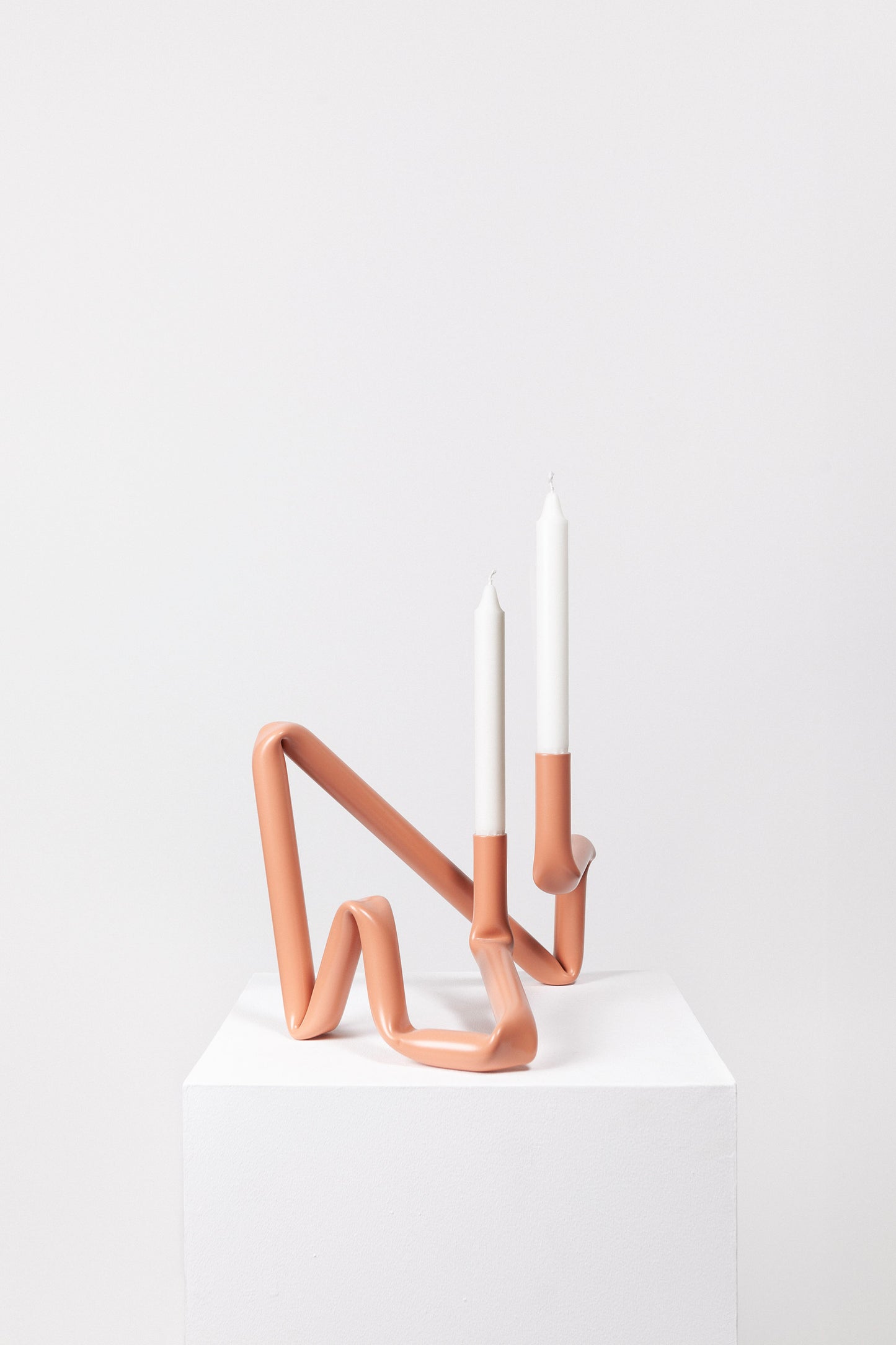 Bucatini candle holder (Red, shiny)