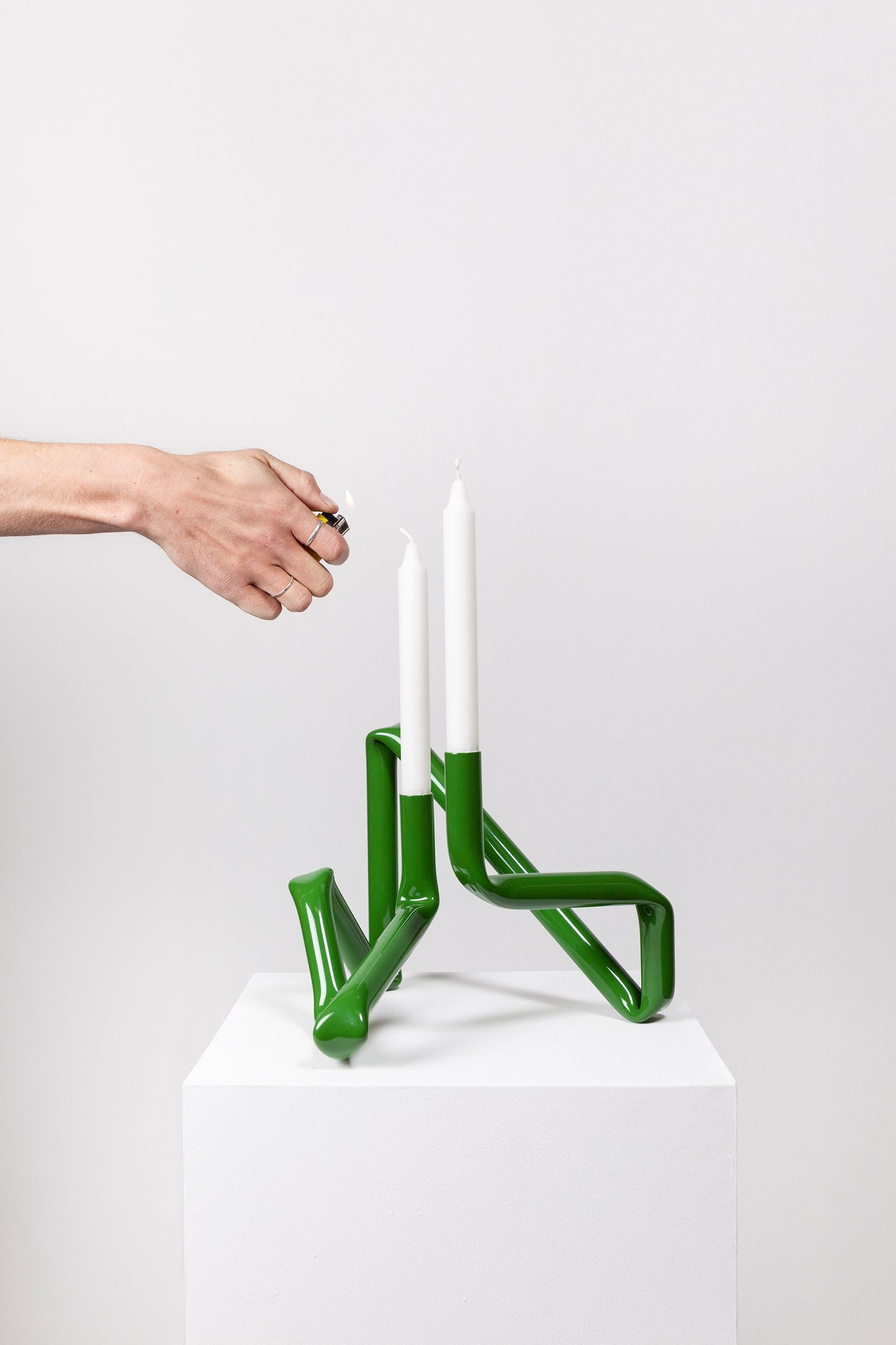 Bucatini candle holder (Grass green)