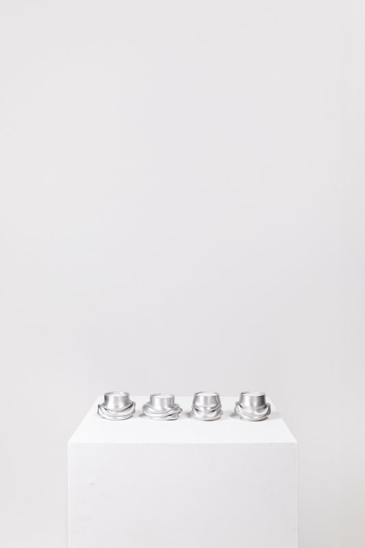Mondo tea light holder (brushed aluminium)
