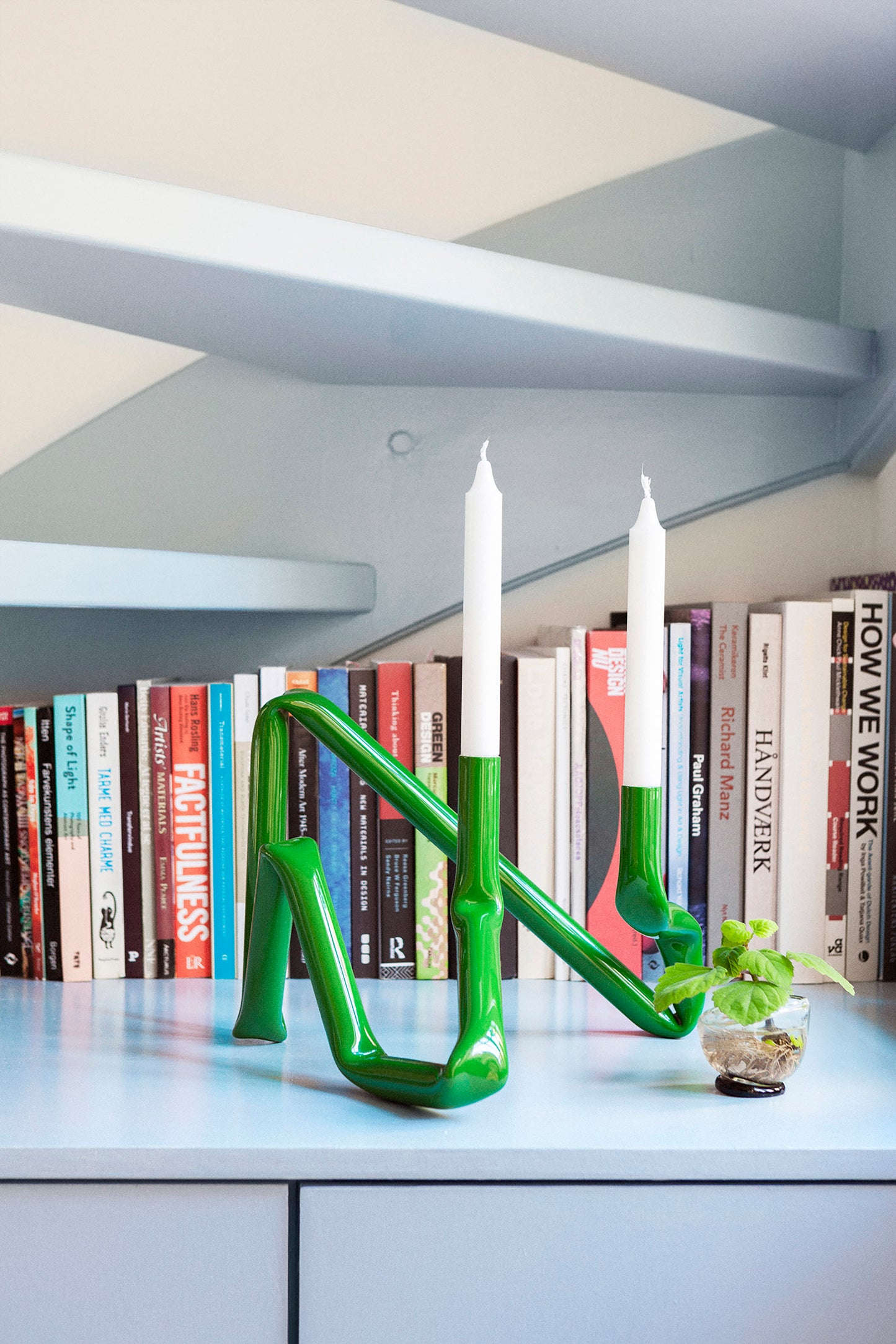 Bucatini candle holder (Grass green) - (a.o.t.)