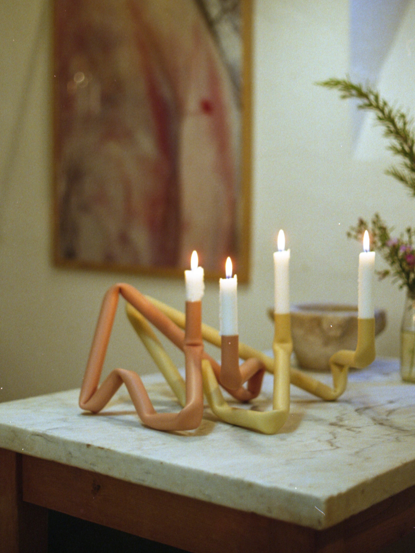 Bucatini candle holder (Beige) - (a.o.t.)