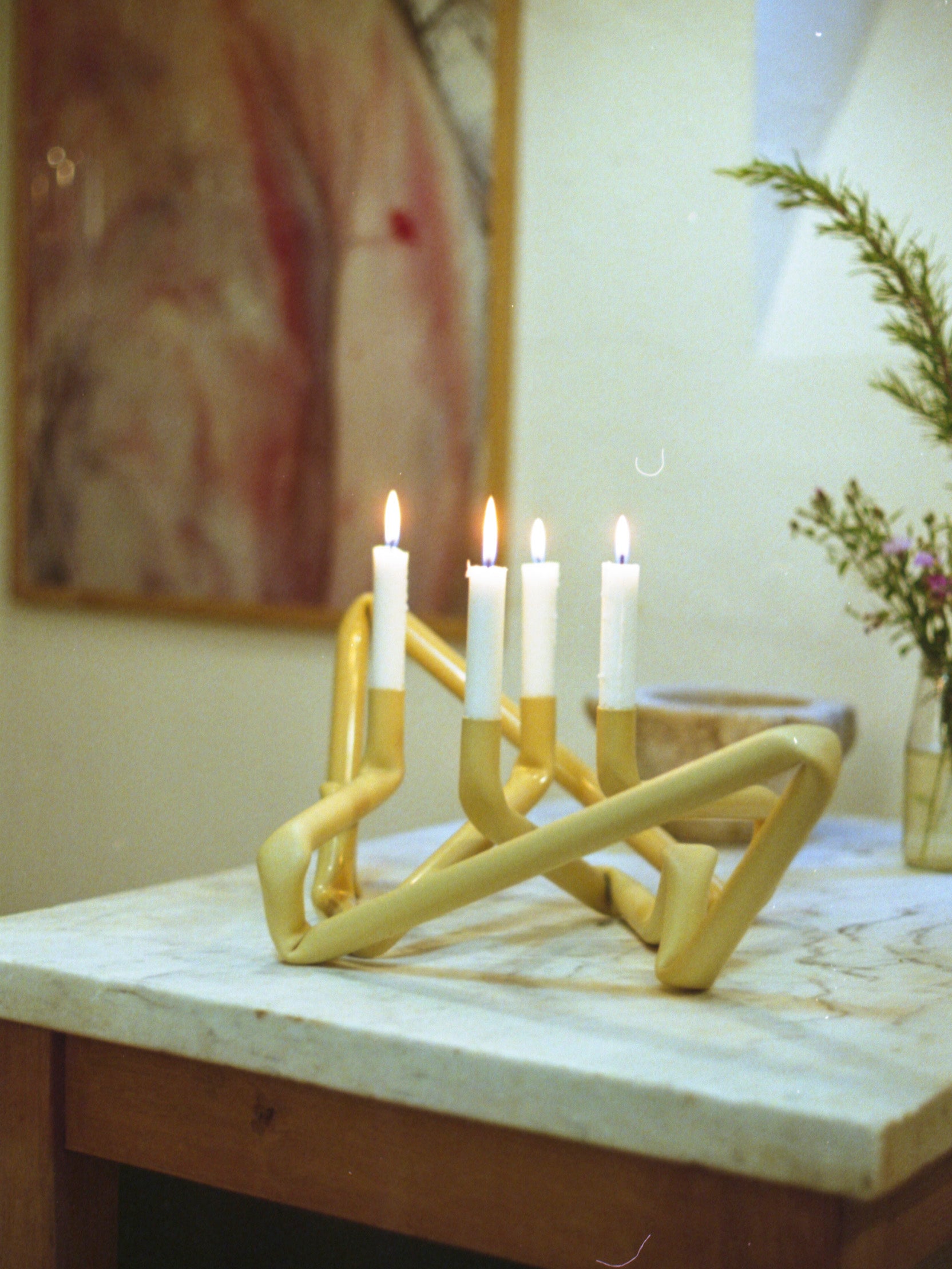 Bucatini candle holder (Beige) - (a.o.t.)