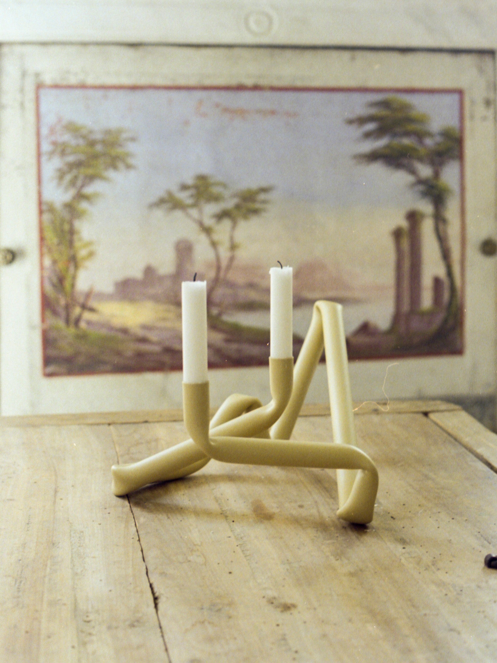 Bucatini candle holder (Beige) - (a.o.t.)