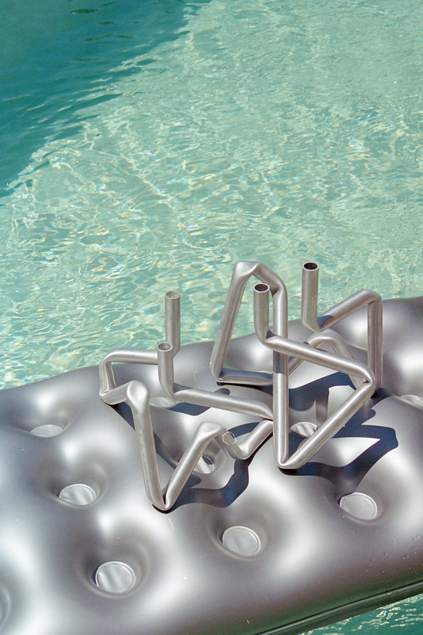 Bucatini candle holder (brushed aluminium) - (a.o.t.)