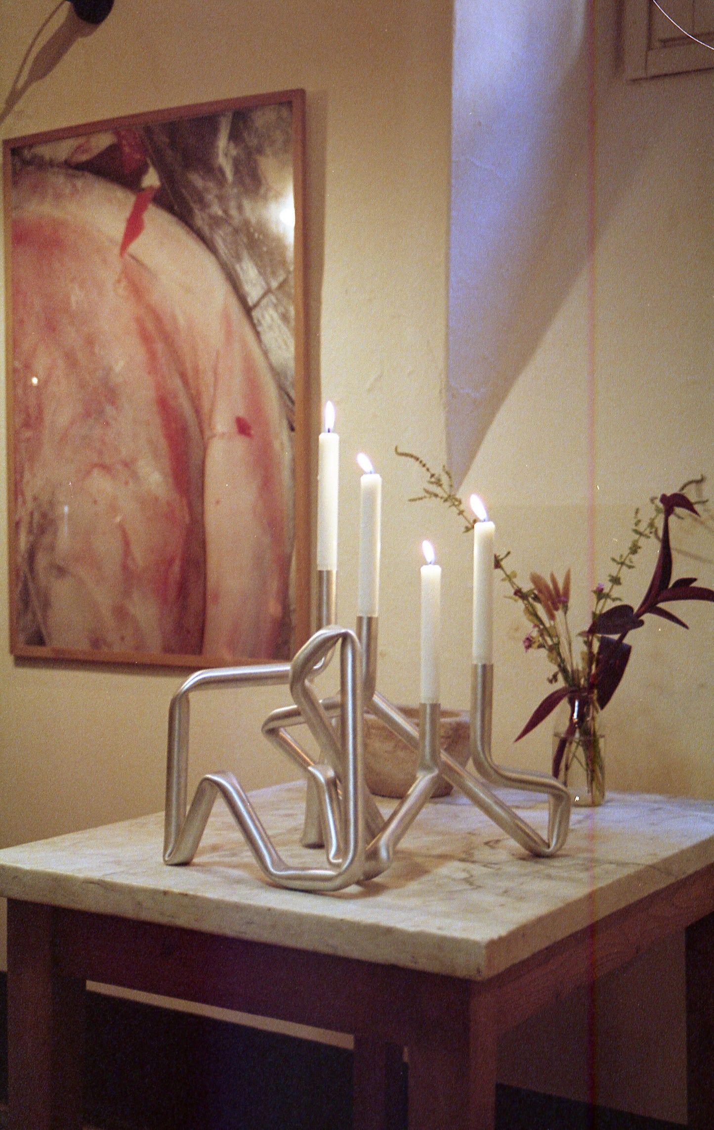 Bucati candle holder (Brushed aluminium) - (a.o.t.)